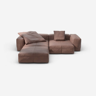 Vetsak Sofa Set 03 - Sofa - Vetsak - Leather - Stone - mit Kissen