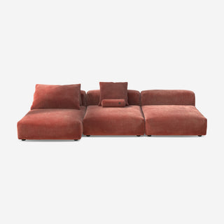 Vetsak Sofa Set 04 - Sofa - Vetsak - Cord Velour - Brick - mit Kissen