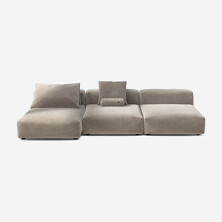 Vetsak Sofa Set 04 - Sofa - Vetsak - Cord Velour - Platinum - mit Kissen