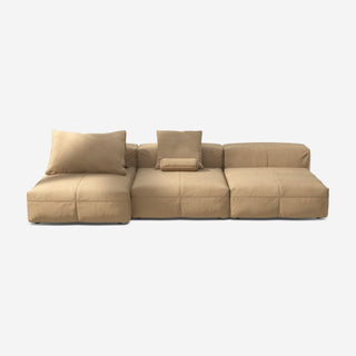 Vetsak Sofa Set 04 - Sofa - Vetsak - Leather - Beige - mit Kissen