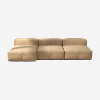 Vetsak Sofa Set 04 - Sofa - Vetsak - Leather - Beige - ohne Kissen