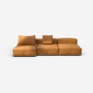 Vetsak Sofa Set 04 - Sofa - Vetsak - Leather - Brown - mit Kissen