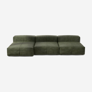 Vetsak Sofa Set 04 - Sofa - Vetsak - Leather - Olive - ohne Kissen