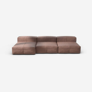 Vetsak Sofa Set 04 - Sofa - Vetsak - Leather - Stone - ohne Kissen