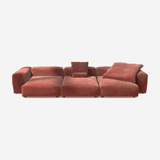 Vetsak Sofa Set 05 - Sofa - Vetsak - Cord Velour - Brick - mit Kissen
