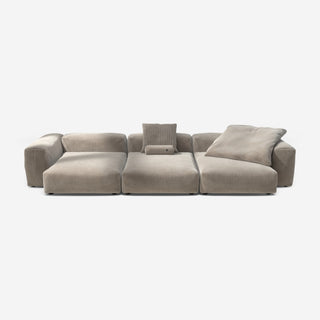 Vetsak Sofa Set 05 - Sofa - Vetsak - Cord Velour - Platinum - mit Kissen