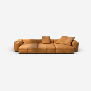 Vetsak Sofa Set 05 - Sofa - Vetsak - Leather - Brown - mit Kissen