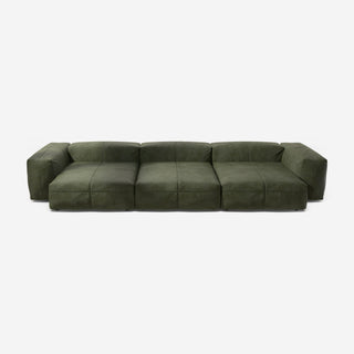 Vetsak Sofa Set 05 - Sofa - Vetsak - Leather - Olive - ohne Kissen