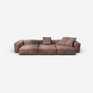 Vetsak Sofa Set 05 - Sofa - Vetsak - Leather - Stone - mit Kissen