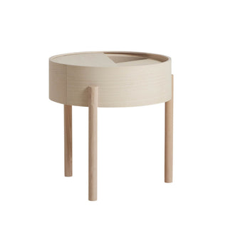 Arc Beistelltisch - Beistelltisch - Woud - ø 42 x h 45 cm - Esche weiß pigmentiert