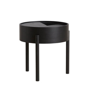 Arc Beistelltisch - Beistelltisch - Woud - ø 42 x h 45 cm - Esche schwarz lackiert