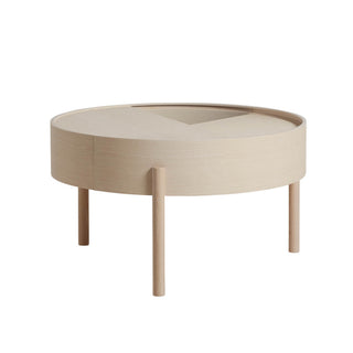 Arc Beistelltisch - Beistelltisch - Woud - ø 66 x h 38 cm - Esche weiß pigmentiert