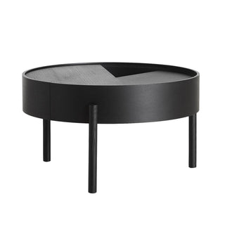 Arc Beistelltisch - Beistelltisch - Woud - ø 66 x h 38 cm - Esche schwarz lackiert