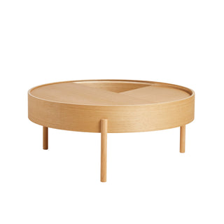 Arc Beistelltisch - Beistelltisch - Woud - ø 89 x h 38 cm - Eiche geölt