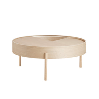 Arc Beistelltisch - Beistelltisch - Woud - ø 89 x h 38 cm - Esche weiß pigmentiert