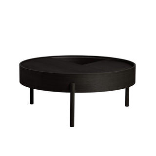 Arc Beistelltisch - Beistelltisch - Woud - ø 89 x h 38 cm - Esche schwarz lackiert