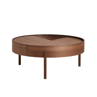 Arc Beistelltisch - Beistelltisch - Woud - ø 89 x h 38 cm - Walnuss