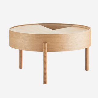 Arc Beistelltisch - Beistelltisch - Woud - ø 42 x h 45 cm - Eiche geölt